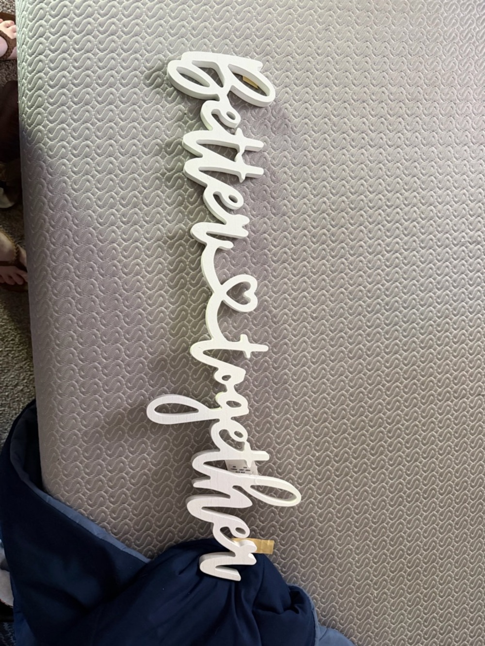 White 'Forever Together' Script Wall Décor